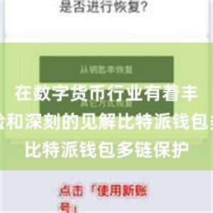 在数字货币行业有着丰富的经验和深刻的见解比特派钱包多链保护