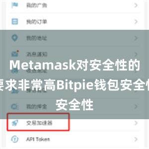 Metamask对安全性的要求非常高Bitpie钱包安全性