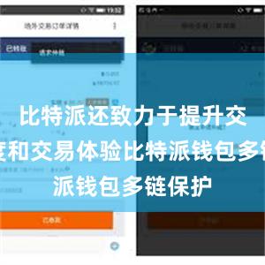 比特派还致力于提升交易速度和交易体验比特派钱包多链保护